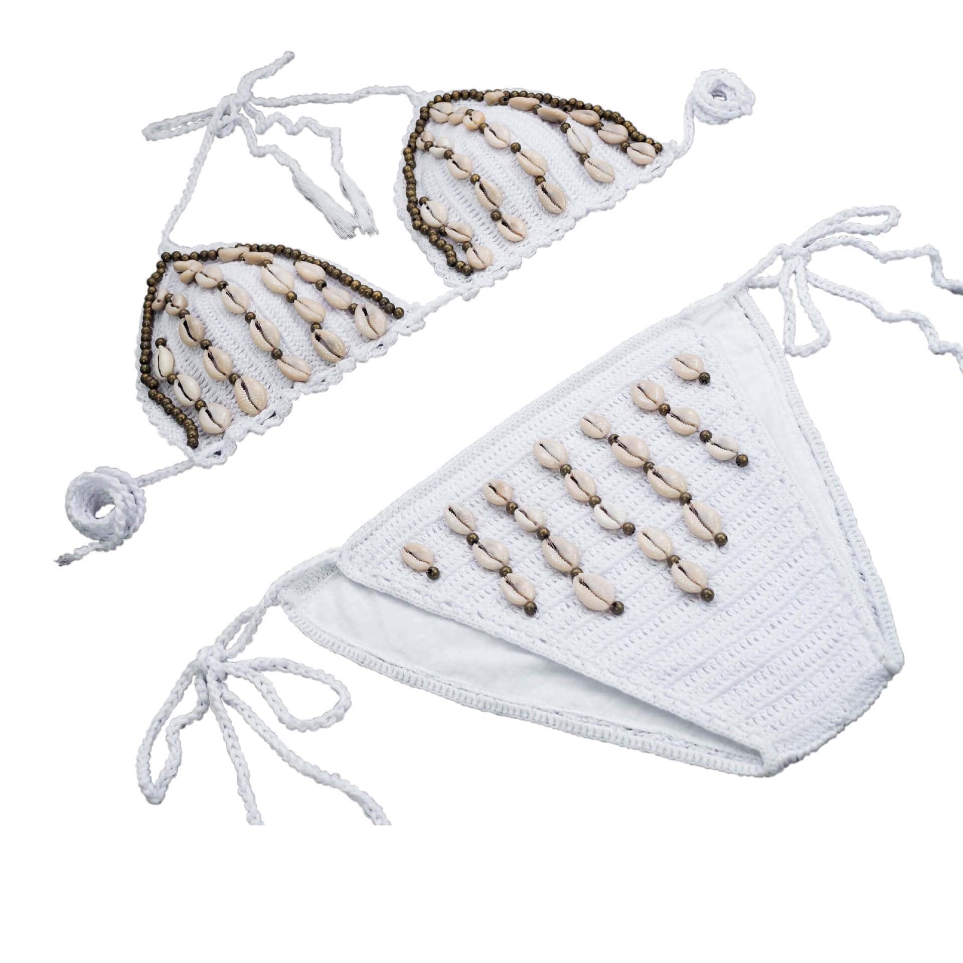 Deniz Kabuğu Bikini Beyaz Kabuk